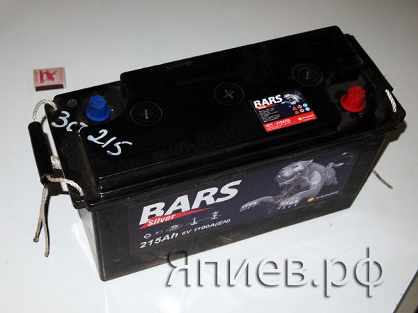Аккумулятор 3СТ-215 (6 V) (BARS)